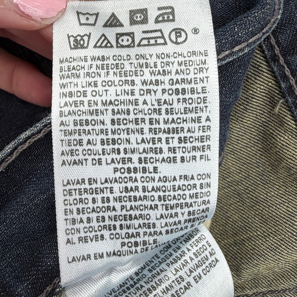 Levi Strauss 569 Loose Straight Dark Wash Denim Jeans Men's W44 L32 Red‎ Tag - Picture 12 of 12